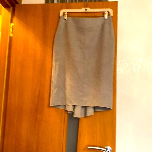 BCBG Grey Wool Skirt - Picture 2 of 4